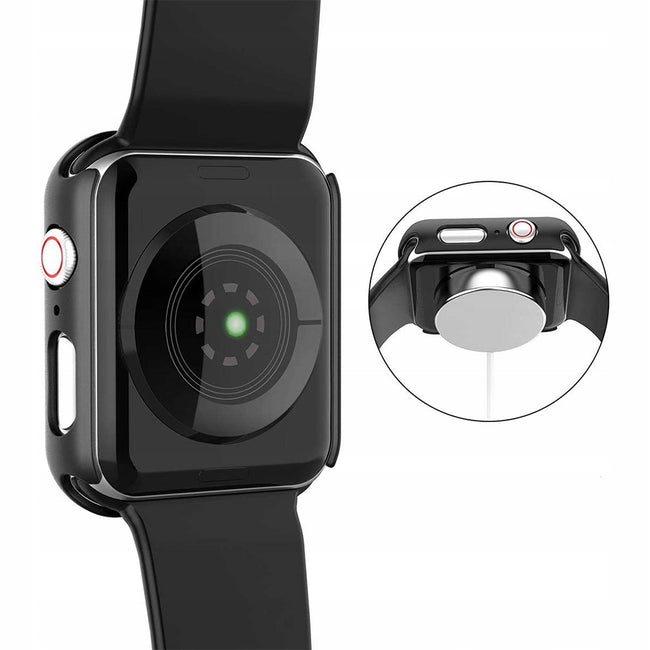 Etui 360 Case Phoneo® + Szkło do Apple Watch - 44 mm - Czarny