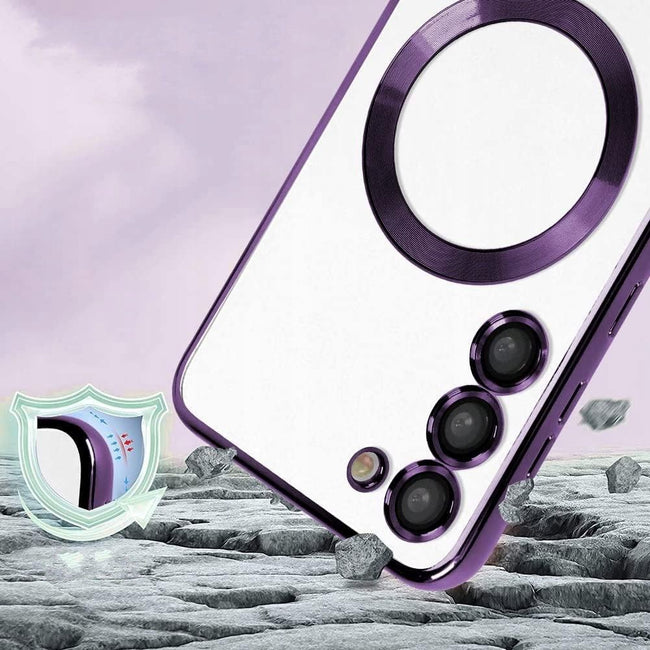 Etui Magsafe Cam Case - Samsung Galaxy S23+ - Fioletowe