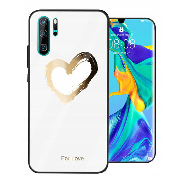 Etui Slim Glass Case - Huawei P30 Pro - Love White
