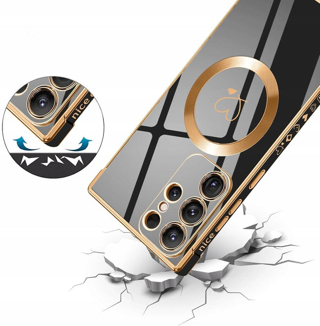 Etui Phoneo Serce Pancerne do Magsafe - Samsung Galaxy S23 Ultra - Czarne