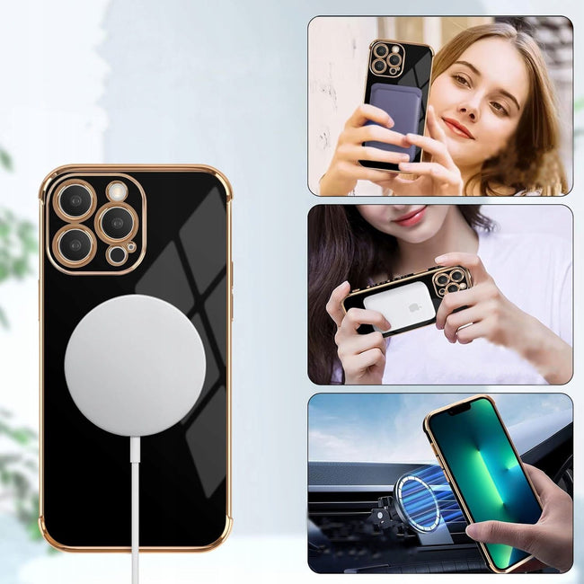 Etui Phoneo Serce Pancerne do Magsafe - Apple iPhone 14 Plus - Czarne