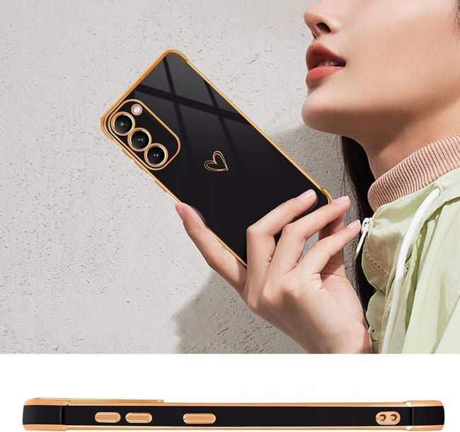 Etui Phoneo Serce Pancerne - Samsung Galaxy S23 - Czarne