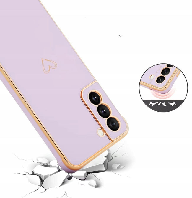 Etui Phoneo Serce Pancerne - Samsung Galaxy S23 - Lawendowe