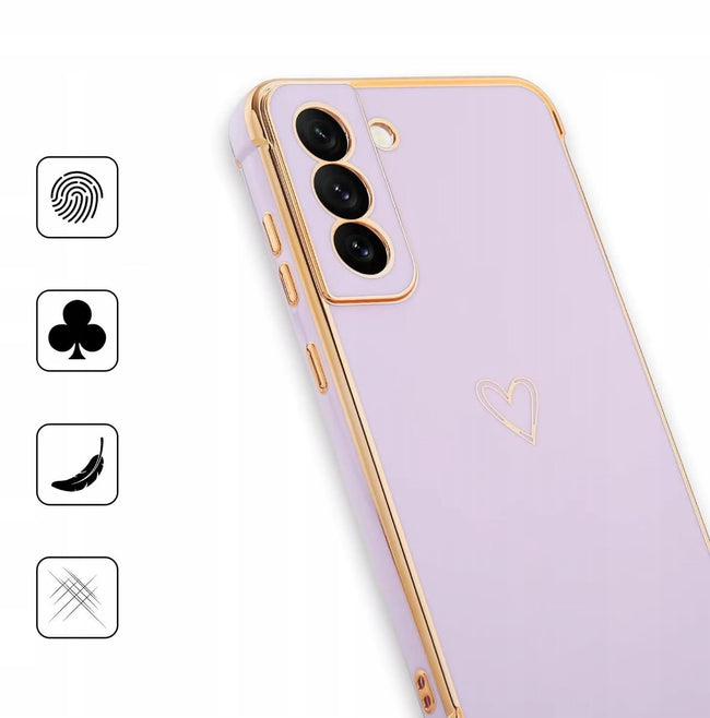 Etui Phoneo Serce Pancerne - Samsung Galaxy S23 - Lawendowe