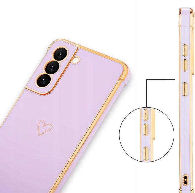 Etui Phoneo Serce Pancerne - Samsung Galaxy S23 - Lawendowe