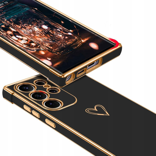 Etui Phoneo Serce Pancerne - Samsung Galaxy S23 Ultra - Czarne