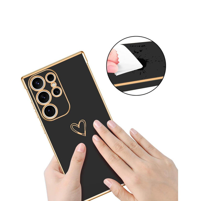 Etui Phoneo Serce Pancerne - Samsung Galaxy S23 Ultra - Czarne