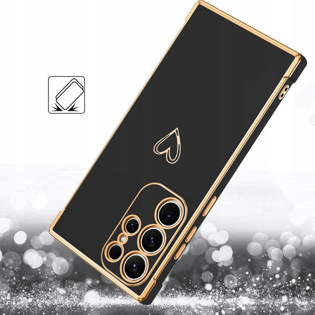 Etui Phoneo Serce Pancerne - Samsung Galaxy S23 Ultra - Czarne