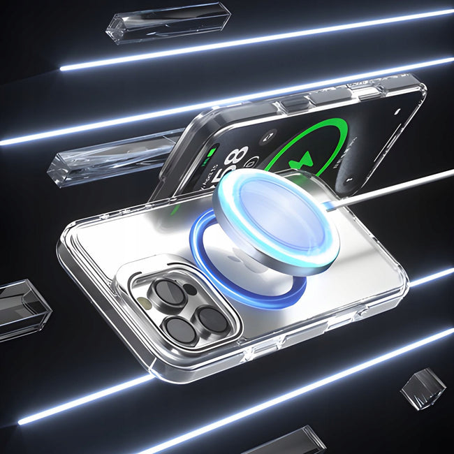 Etui Clear Extra z Podpórką do Magsafe do iPhone 15 Pro Max - Granatowe