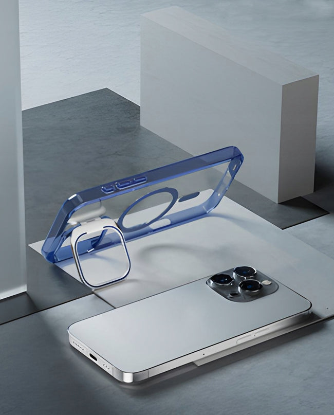Etui Clear Extra z Podpórką do Magsafe do iPhone 15 Pro Max - Granatowe