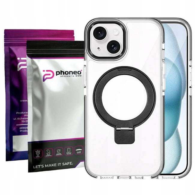 Etui Phoneo Clear Extra v2 - Apple iPhone 13 - Czarne