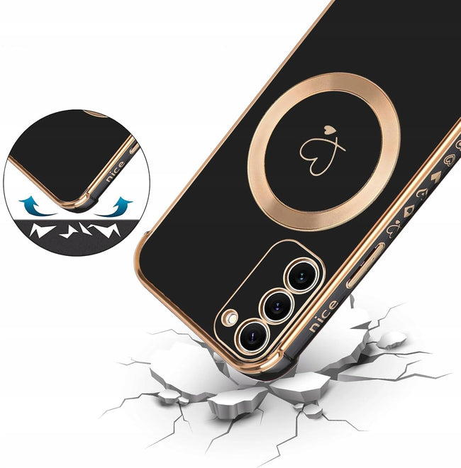 Etui Phoneo Serce Pancerne do Magsafe - Samsung Galaxy S25+ Plus - Czarne