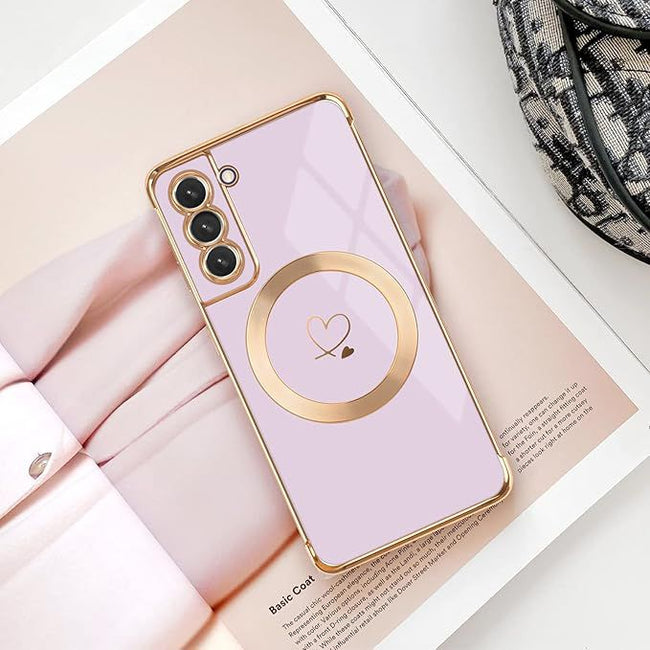 Etui Phoneo Serce Pancerne do Magsafe - Samsung Galaxy S23 - Lawendowe