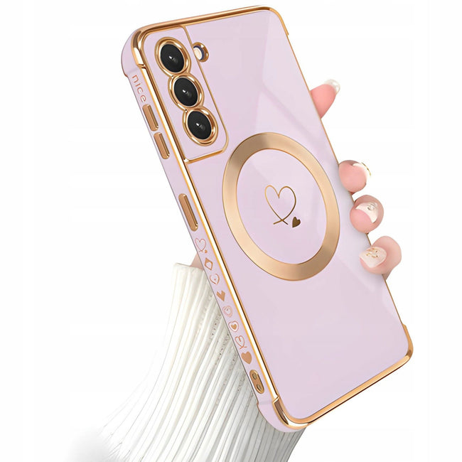 Etui Phoneo Serce Pancerne do Magsafe - Samsung Galaxy S23 - Lawendowe