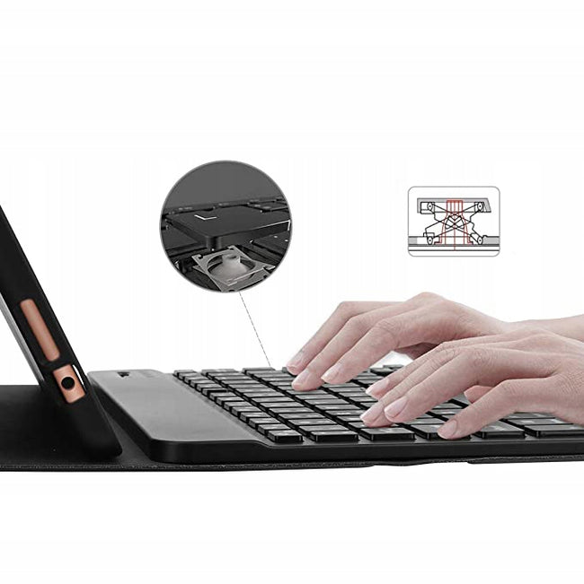 Etui z Klawiaturą Bluetooth - Apple iPad Air 13'' 2024 - Czarne