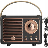 Głośnik Bezprzewodowy Vintage, Radio - 400 mAh, 3W