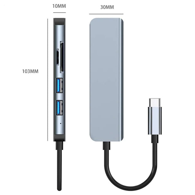 HUB Typ USB-C Rozgałęźnik / Czytnik Kart SD / MICRO SD