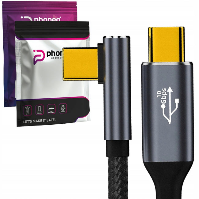 Kabel Phoneo® Kątowy 90° USB-C do USB -C - Fast Charge - 1m