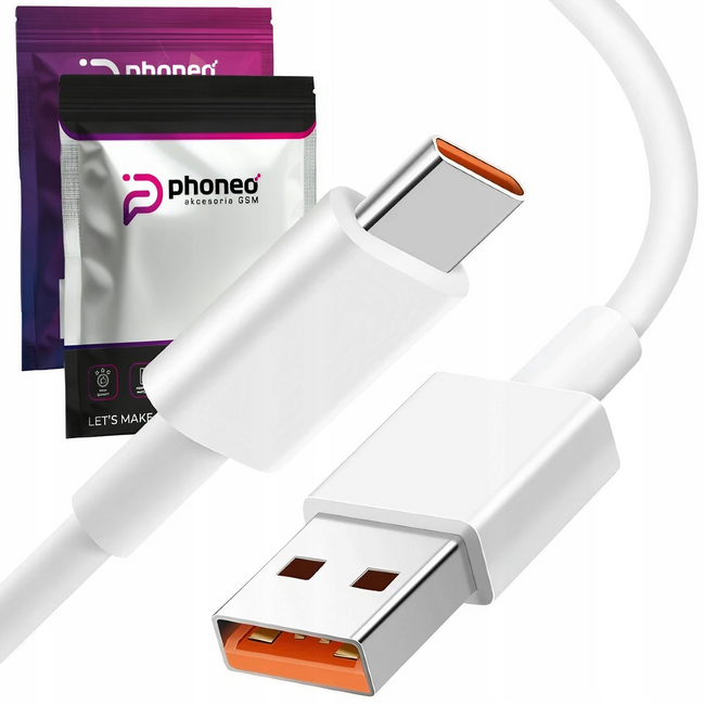 Kabel do ładowania Phoneo USB - USB-C 6A - SuperCharge 120W - 2 m
