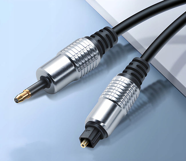 Kabel Mini TOSLINK Cyfrowy 3,5mm Audio Optyczny - Pozłacany - 5m