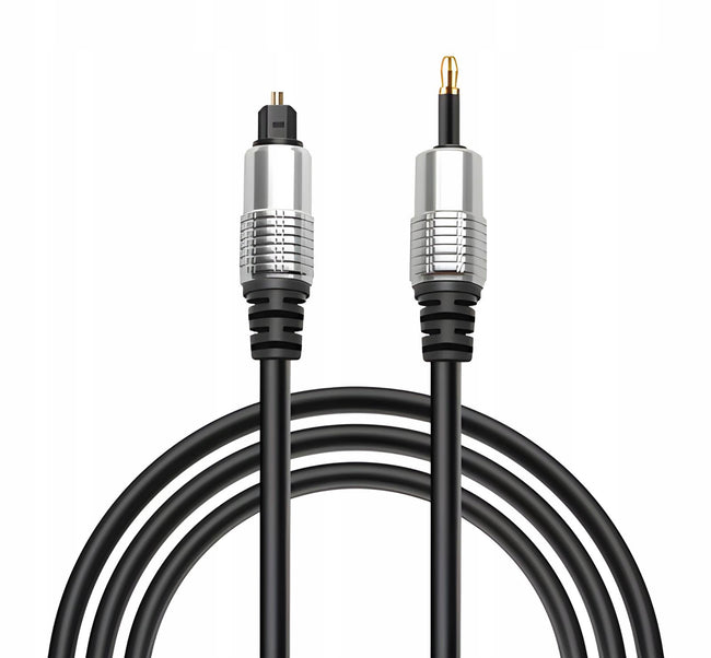 Kabel Mini TOSLINK Cyfrowy 3,5mm Audio Optyczny - Pozłacany - 5m