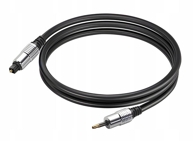 Kabel Mini TOSLINK Cyfrowy 3,5mm Audio Optyczny - Pozłacany - 5m