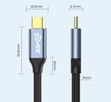 Kabel Phoneo® USB-C USB 3.2 Typ C - Typ C Prosty Fast Charge 10GBPS 4K 1m