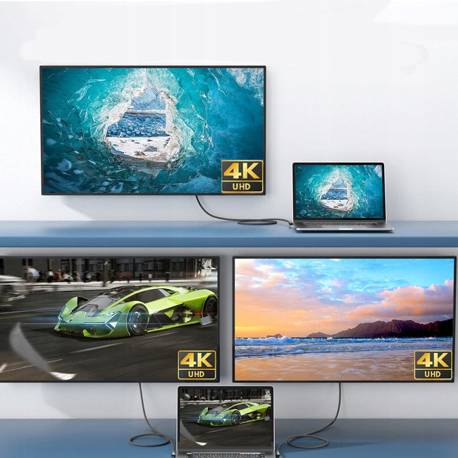 USB-C USB 3.2 Typ C - Typ C Żeński Kątowy 90 Fastcharge 10GBPS 4K 3m
