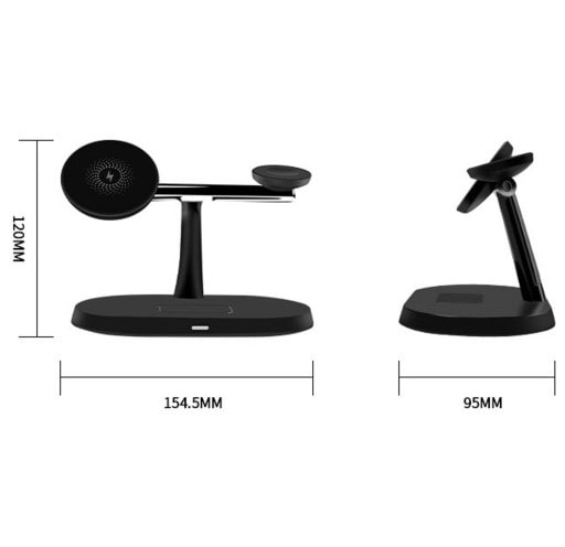 Ładowarka Bezprzewodowa (indukcyjna) 3w1 - iPhone, Airpods, Apple Watch - Biały