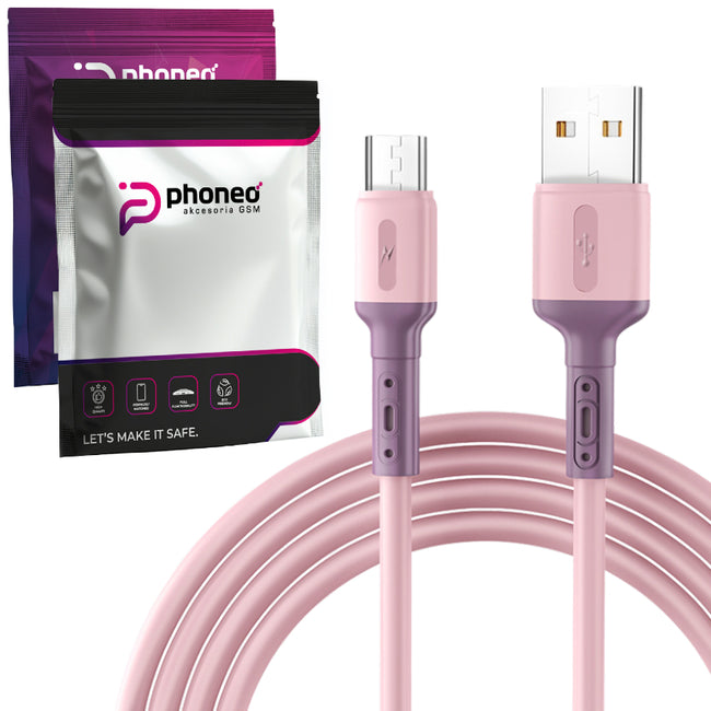 Kabel Micro USB, Kolorowy - 1 Metr