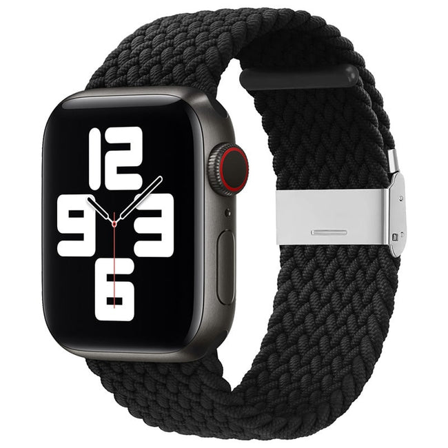 Pasek Pleciony, Opaska do Apple Watch - 38 / 40 / 41mm - Czarny