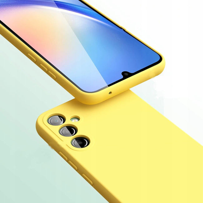 Etui Liquid Soft Silicone - Samsung Galaxy A55 5G - Żółte
