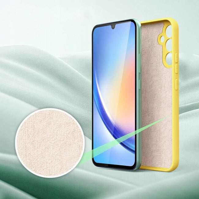 Etui Liquid Soft Silicone - Samsung Galaxy A55 5G - Żółte