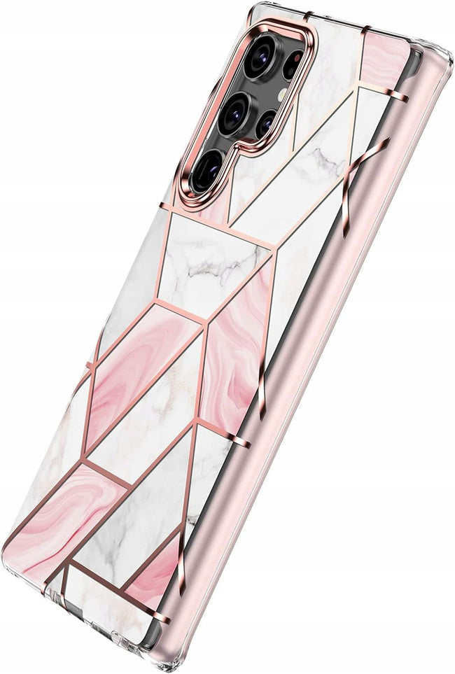 Etui Pancerne Marmur + Folia Hydrożelowa - Samsung Galaxy S23 Ultra