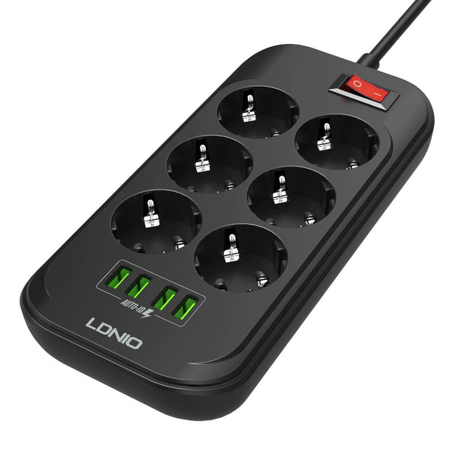 LDNIO® Listwa Zasilająca, Przedłużacz, 6 Gniazd - 2 Metry