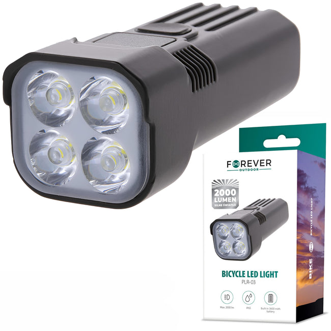 Lampka Rowerowa Przednia Led Usb 2000 Lumenów
