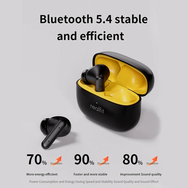 Słuchawki Bluetooth Realfit F3 - Różowe