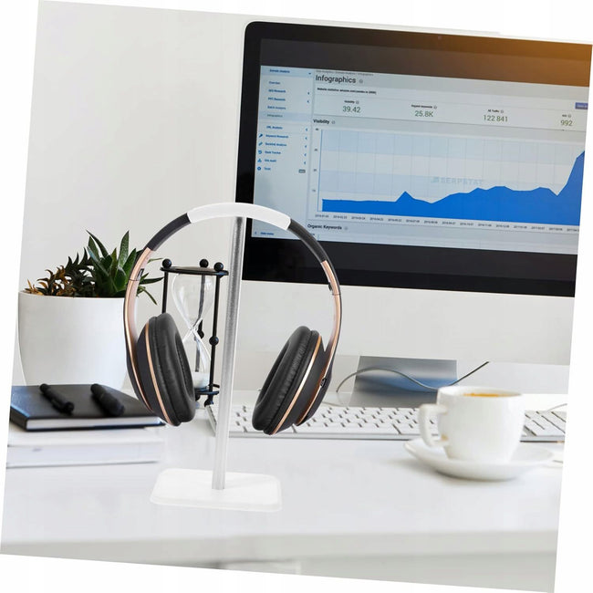 Stojak ABS Premium na Słuchawki - Srebrny