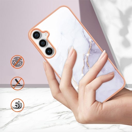 Etui Marmurowe Marble Case do Samsung Galaxy S22 - Rose Gold