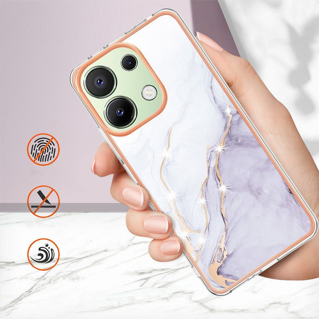Etui Marmurowe Marble Case do Xiaomi 13T / 13T Pro - Rose Gold