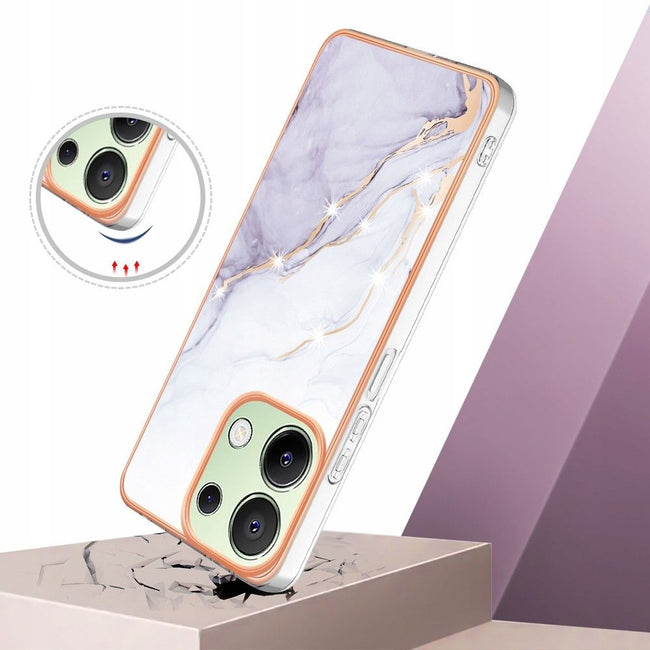 Etui Marmurowe Marble Case do Xiaomi 13T / 13T Pro - Rose Gold