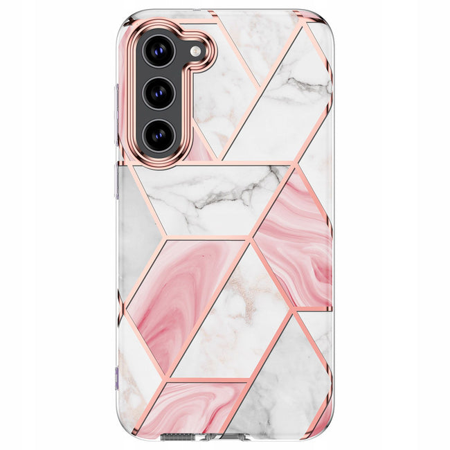 Etui Pancerne Marmur + Szkło - Samsung Galaxy S23