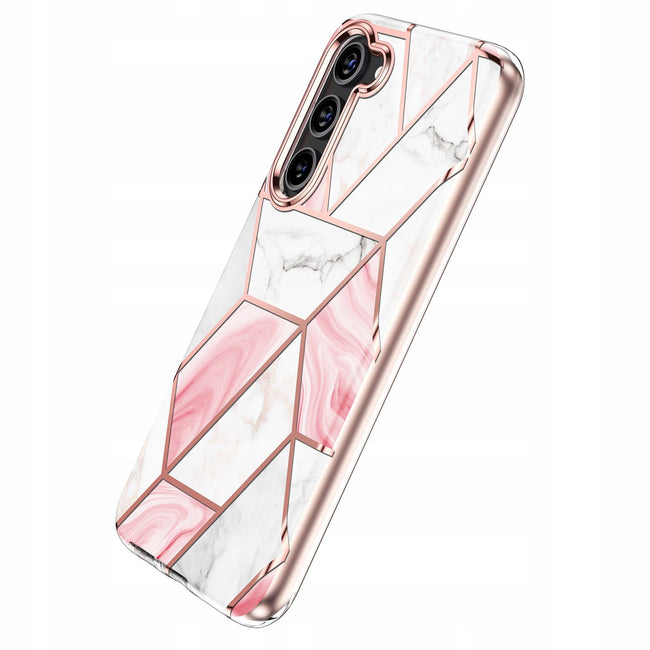 Etui Pancerne Marmur + Szkło - Samsung Galaxy S23
