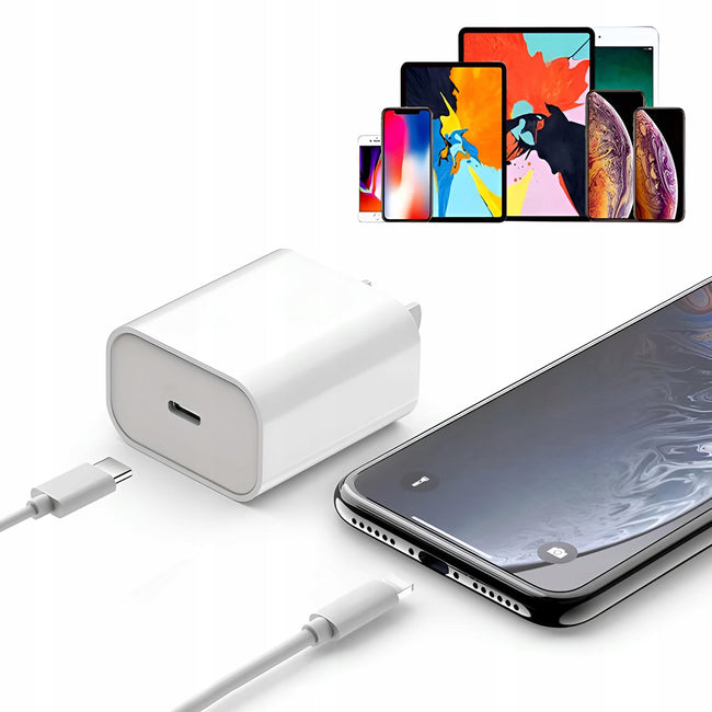 Szybka Ładowarka Do iPhone Usb C 20w + Kabel