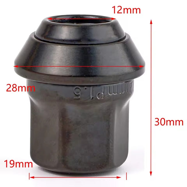 Nakrętki Czarne Ford, Volvo - M12 x 1.5 x 31 - 20 Sztuk