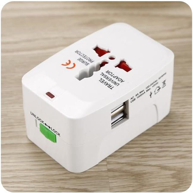 Adapter Sieciowy Wtyczka Phoneo - Przejściówka EU / UK / US / JP / AUS / NZ + 2x Port USB