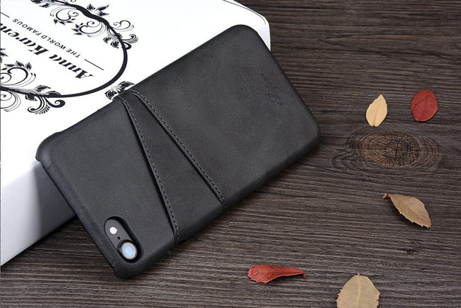 Skórzane Etui Juteni Leather Case - iPhone 7 / 8 - Czarny