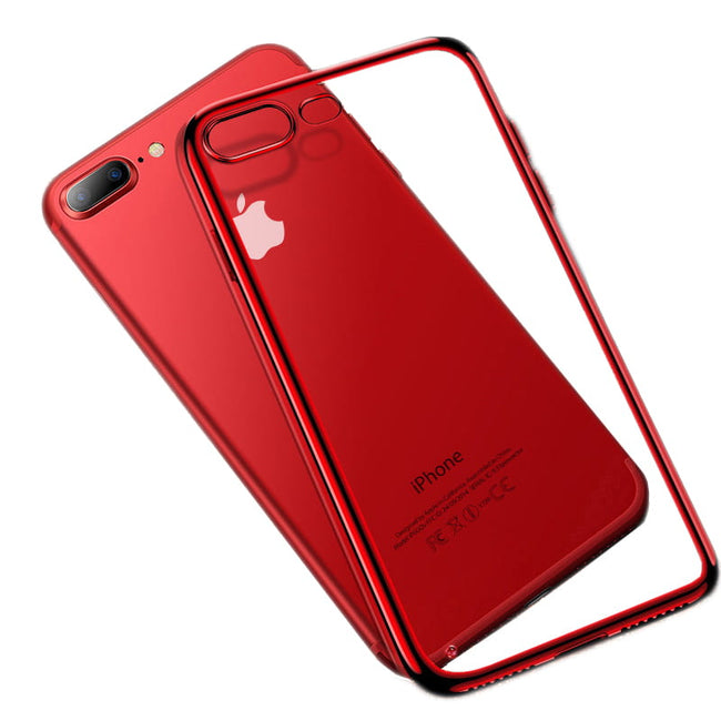 Etui Silikonowe Luxury Plated - iPhone 7 / 8 - Czerwony