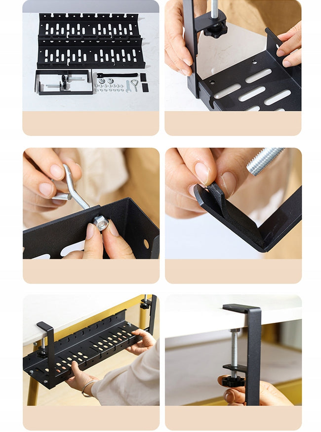 Organizer Aluminiowy na Kable pod Biurko