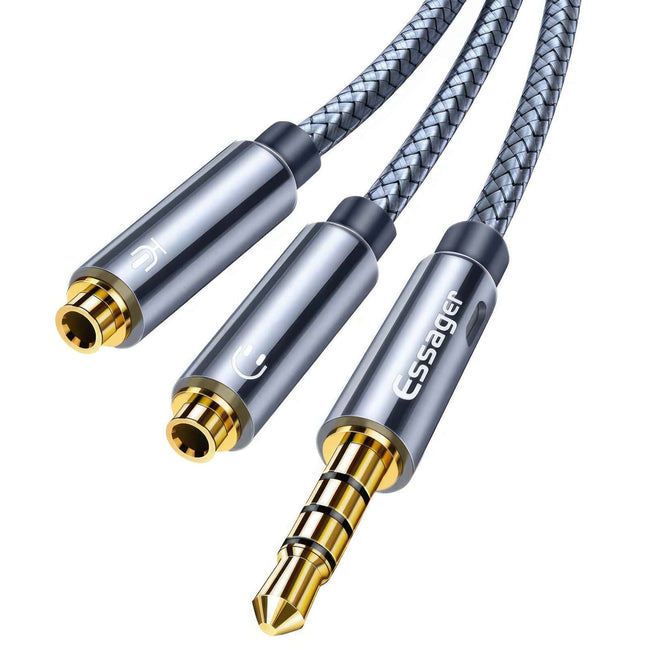 Rozdzielacz (Splitter) - Mini Jack 3,5 mm (AUX) na Słuchawki + Mikrofon